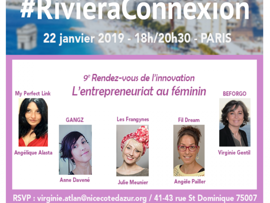 L’entrepreneuriat au Féminin – 9ème rendez-vous de l’innovation le 22 janvier 2019