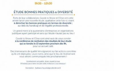 ORSE – Save the date – Vendredi 13 septembre 2019