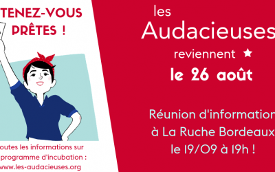 Tenez-vous prêtes avec notre partenaire La Ruche le 19/09 à Bordeaux