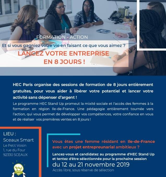 Une formation gratuite avec HEC STAND UP STARTER