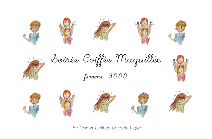 Soirée coiffée maquillée avec Femmes 3000 BDR le mercredi 18 mars à Marseille