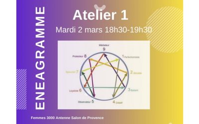 Webinaire : Enéagramme Atelier 1 – Profils de personnalité le 2 mars avec Femmes 3000 antenne Salon de Provence