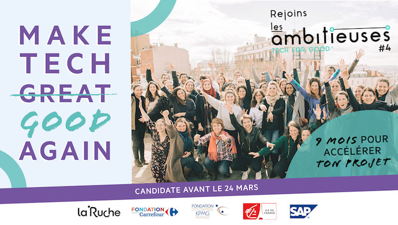 La Ruche lance la 4ème édition de son appel à projets « Les ambitieuses Tech for Good »