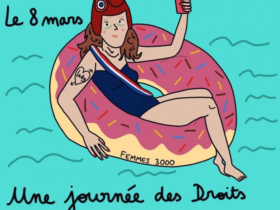 « le 8 mars, une journée des Droits, pour une vie de Devoirs », le dessin d&rsquo;Elo