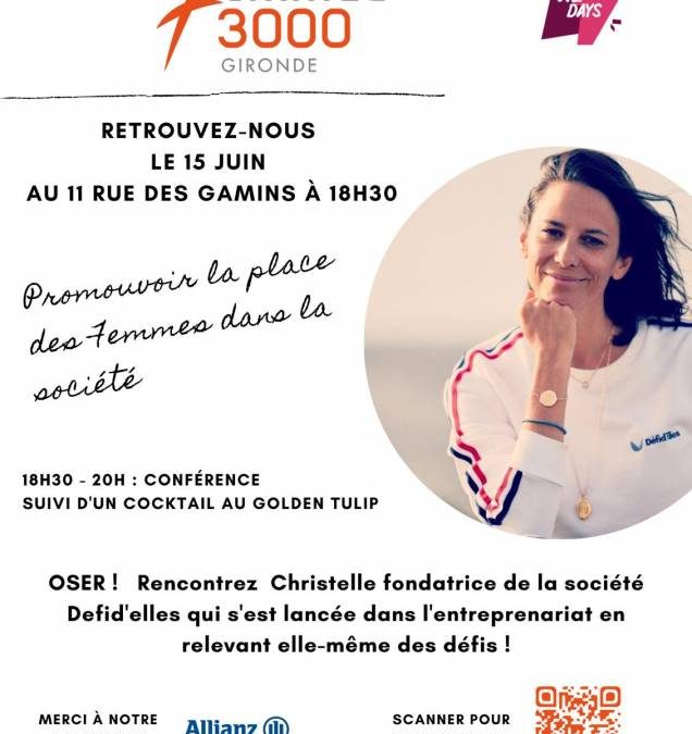 Les WE Days 2022 : le 15 juin avec Christelle Gauzet, Défi d’elles
