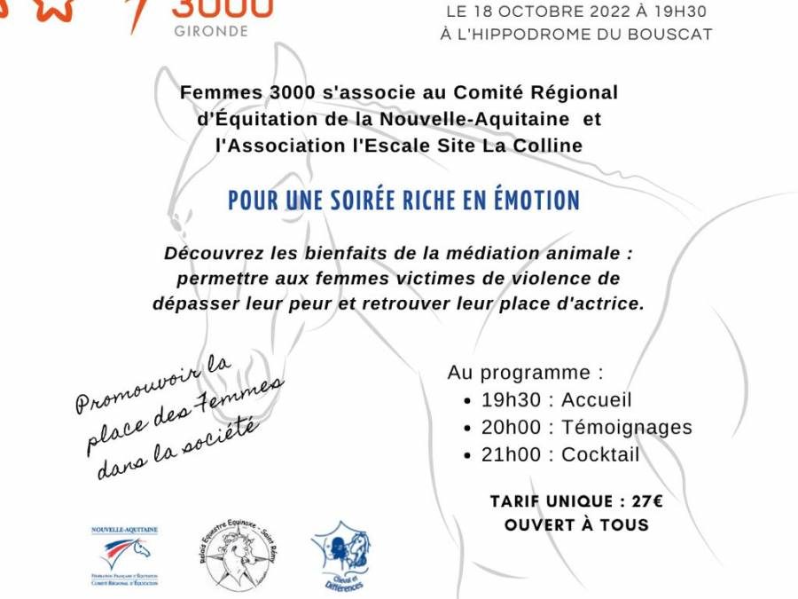 Soirée « Mon Equi-libre » mardi 18 octobre à 19H30 au restaurant La table de l’hippodrome du Bouscat